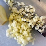 Mincing garlic