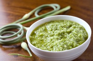 garlic scape pesto