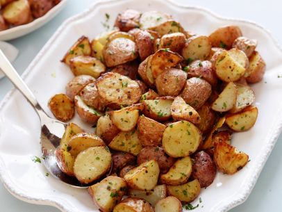roasted potatoes and garlic
